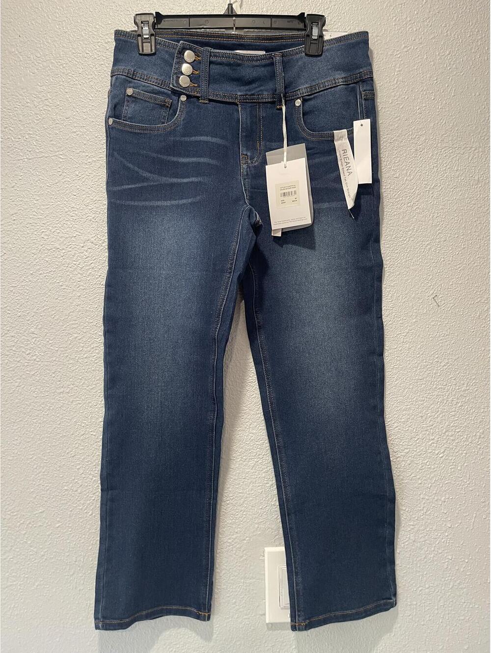 Tahari Rieana Premium Denim Slim Straight Jeans